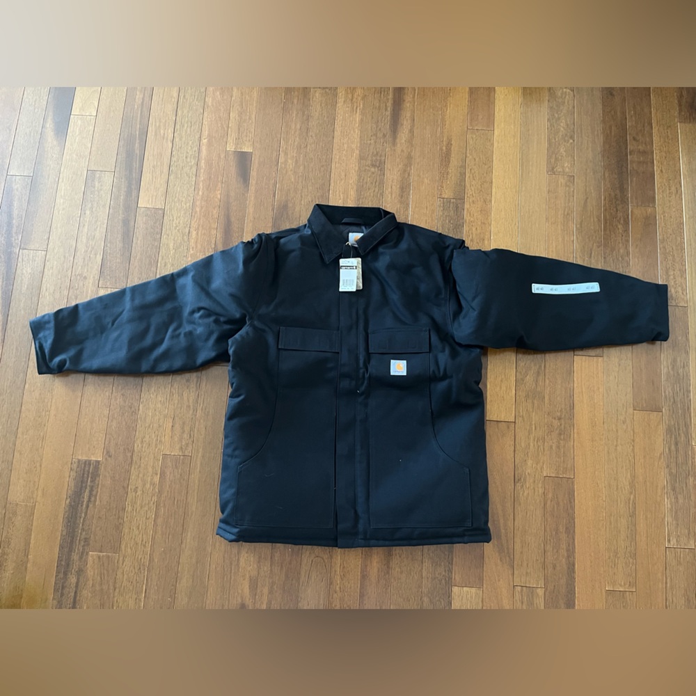 Men’s XL tall cotton arctic traditional quilt lined coat black